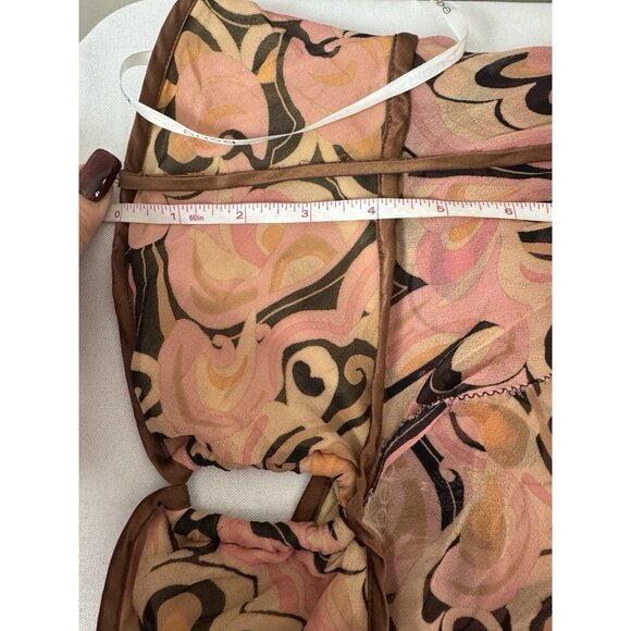 Vintage Y2K Rare Find Bebe Women Medium Silk Babydoll Cami Pink Mocha Boho Fairy - Picture 12 of 14